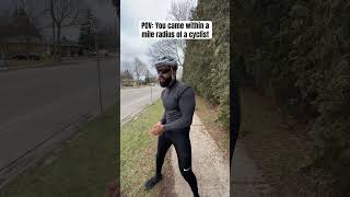 POV walking near a cyclist funny comedy shorts [upl. by Rector]