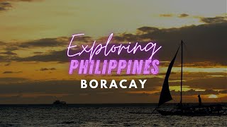 Exploring Boracay Philippines  Travel  White Beach Paraw Sailing Parasailing [upl. by Aiekram]