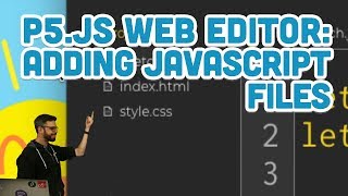 64 p5js Web Editor Adding JavaScript Files [upl. by Jacquelynn]