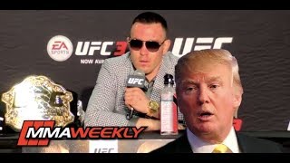 Colby Covington Ready to Present His Title to President Trump Wants Tyron Woodley in NYC [upl. by Notsle]