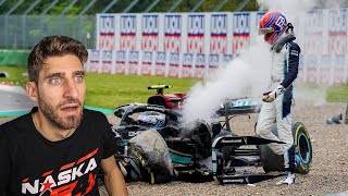 BOTTAS VS RUSSELL CRASH  Whos responsible  Lets analyze what happened in F1 at Imola 2021 [upl. by Shreeves478]