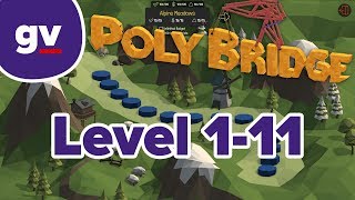 Poly Bridge 111 Low Budget Bridge Solution [upl. by Shirah483]