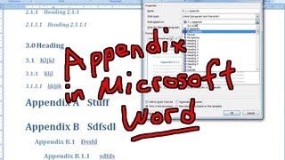 Automated Appendix in Microsoft Word [upl. by Corty]