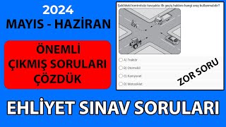 2024 MAYIS SORULARI  SINAVDA ÇIKTI Ehliyet Sınav Soruları  2024 Çıkmış Ehliyet Sınav Soruları Çöz [upl. by Htrowslle]