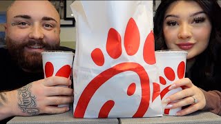 ChickFilA Mukbang  Karlee amp Josh QampA [upl. by Sharla]