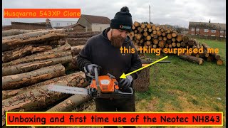 Unboxing and breaking in the Neotec NH843 chainsaw [upl. by Cybil242]