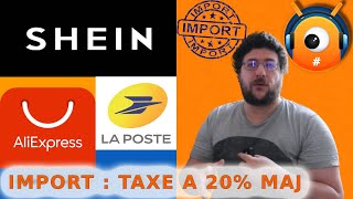 MAJ  TAXE IMPORT 20 depuis le 1ER JUILLET   Aliexpress  SHEIN  BANGGOOD  GEARBEST [upl. by Aisined770]