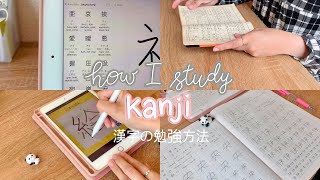 How I learn and study Kanji  Tips for studying Japanese 📚 [upl. by Norreg]