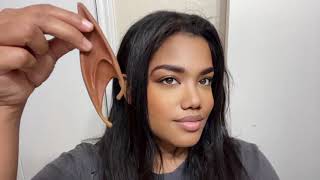 How to put on Cosplay Fairy Elf Ears EASY  Fairy Elf Ears review Explained [upl. by Yssim]