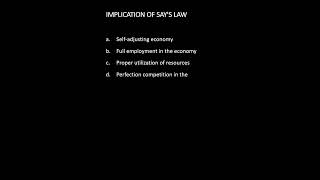 Implications of Says Law macroeconomics economics [upl. by Dominica195]