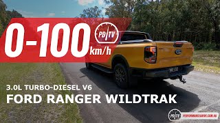 2023 Ford Ranger Wildtrak V6 0100kmh amp engine sound [upl. by Anialeh175]