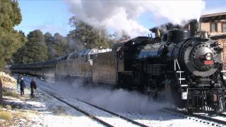 Steam Locomotive 4960  Arizona Centennial Train  Grand Canyon Departure [upl. by Chuipek]