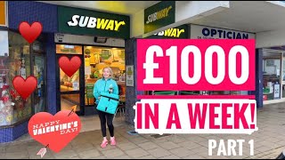 £1000 IN A WEEK  The Ultimate Delivery Challenge Uber Eats Deliveroo amp Just Eat  Part 1 [upl. by Enneles650]