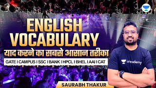 English Vocabulary Most Important Words I GATE I CAMPUS I BANK I SSC I AFCAT I PSUI CAT Saurabh Sir [upl. by Adila]