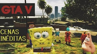 BoB Esponja no GTA V MODS  PATRICK GOKU NARUTO E MAIS [upl. by Armmat]