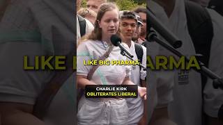 CHARLIE KIRK OBLITERATES LIBERAL WOMAN 👩🏻‍🦰😅 RealCharlieKirk shorts [upl. by Mcgill]