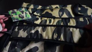 Bathing Ape BAPE x SAMSONITE 1st Camo Yellow Roll Top Backpack Review [upl. by Bud]