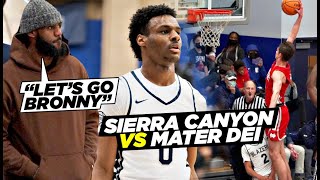 Bronny James amp Sierra Canyon vs Mater Dei In PLAYOFFS ROUND 2 w LeBron Watching [upl. by Berk422]