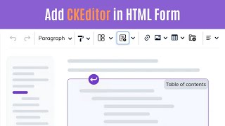 How to add CKEditor in HTML form [upl. by Antonina]