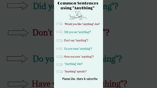 Common Sentences using quotAnythingquot hinditoenglish english2024 trending viralvideo upsc ytshorts [upl. by Ulita326]