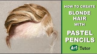 How to Create Blonde Hair with Pastel Pencils [upl. by Aikemit]