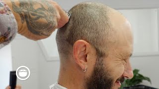 Head Shave Transforms Balding Guys Look [upl. by Afrika]