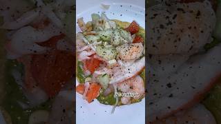 Tasty fresh salad with avocado salsa asmr vlog food recipe cookwpinkky WIEIAD recipe below [upl. by Leann]