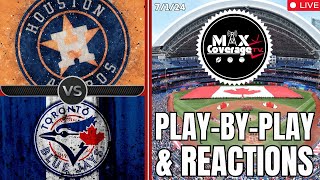 🔴LIVE Houston Astros vs Toronto Blue Jays  PlayByPlay amp Reactions 7124 [upl. by Anirbed]