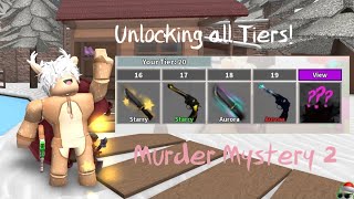 Unlocking ALL TIERS of the Murder Mystery 2 Christmas Update [upl. by Juliano]