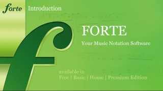 FORTE Notation Software  Introduction to Music Notation [upl. by Gabler802]