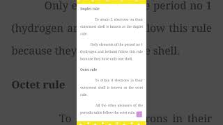 Difference between duplet and octet rule shorts [upl. by Boswell]