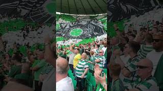 Celtic fans at celtic park and tifo today celtic celticfc celticfans [upl. by Enalda983]