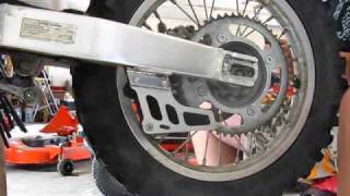 CRF 150R Rear Tire Change part 1 [upl. by Ahsiea]