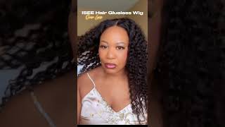 ISEEHAIR Glueless Wig Over Locs wig wigtutorial wiginstall locs shorts [upl. by Weinrich]