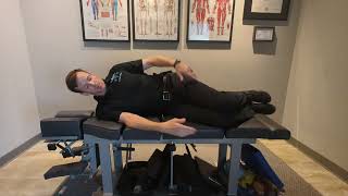 CSC Side Lying Lumbar Decompression Stretch Hold And PIR Stretch [upl. by Lativa]