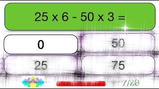 اختبار رقم 6 في الحساب الذهني …Quiz 6 in mental arithmetic… Quiz6 en calcule mental [upl. by Raila]