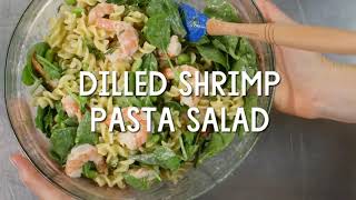 Dilled Shrimp Pasta Salad  Tasty Recipe [upl. by Aenahs314]