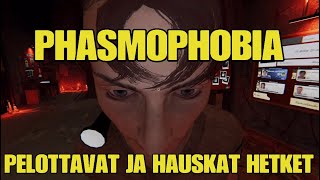 Phasmophobia Pelottavat ja hauskat hetket Mä en tiedä miten tää peli toimii xD [upl. by Ahsirtak]