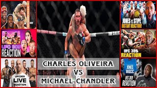 UFC 309 Charles Oliveira vs Michael Chandler 2 Fight Reactions [upl. by Kubiak380]