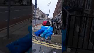 Migrants Trashing Dublin On Mount Street [upl. by Notgnilliw952]