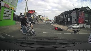 Motorcycle runs red light and crashes  Leichhardt NSW [upl. by Murtagh]