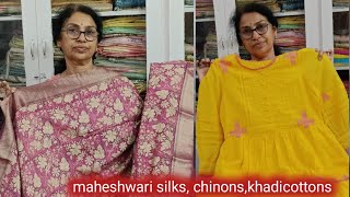 Maheshwari silkschinonskhadi cottonssuseelafashionpoint [upl. by Pier]