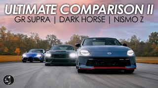 2024 Mustang Dark Horse vs Nissan Z Nismo vs GR Supra  Laps Dyno Arguements [upl. by Bowers]