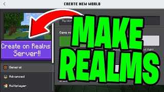 How To Make Realms For Minecraft Bedrock 121 [upl. by Merrilee]