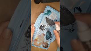 Refreshing my himi gouache palette art gouaches gouachepainting gouache painting cleaning [upl. by Charley]