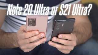 Samsung Galaxy S21 Ultra vs Note 20 Ultra [upl. by Fridlund552]