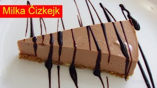 Čokoladni Milka Čizkejk  Vrhunski Kolač Koji Se Ne Peče  Cheesecake Torta Recept [upl. by Harbour]