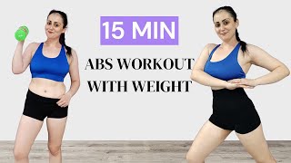 15 MIN STANDING ABS  WEIGHT WORKOUT  Full Core Workout for Strong Abs [upl. by Baugh411]