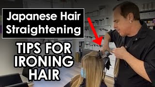 How to Iron amp Straighten Hair  Hot Tips amp Techniques  Nero Hair Salon Japanese Hair Straightening [upl. by Sindee167]