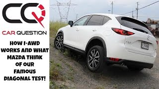 How Mazda iACTIV AWD works and what they think of our famous DIAGONAL TEST [upl. by Bunow]